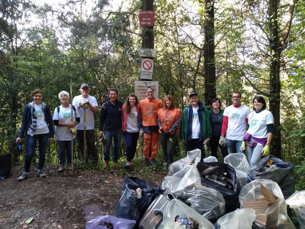 Grande successo per la #TrashCallenge a Nugola e sullo Scolmatore organizzata da CiC con Acchiapparifiuti