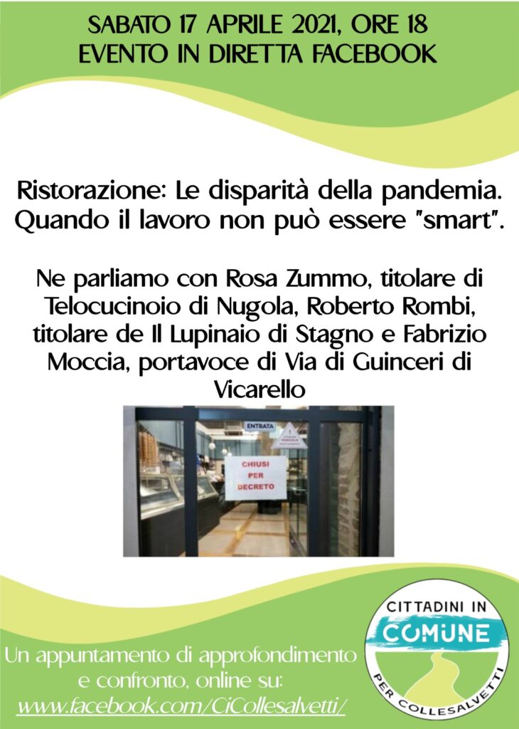 Incontro online: Ristorazione e pandemia