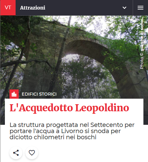 Un sito web per l’Acquedotto Leopoldino